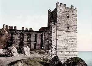 Photochrome: c.1890s Turkey ancient castle tower