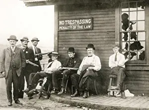 Shotguns: c.1920's - group of men with shotguns and other weapons