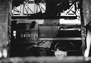Elms: Detail of cab and firebox of steam engine