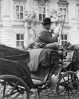 Freyung: Cab in front of the Palais Kinsky