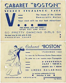 Uruguayan: Cabaret Boston trade card