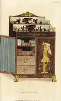 Rosewood: Cabinet bookcase, Regency era