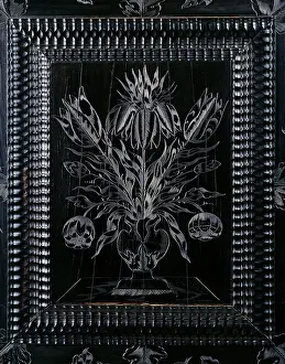 Ebony: Cabinet on stand, detail