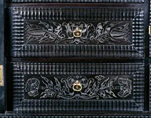 Ebony: Cabinet on stand, detail