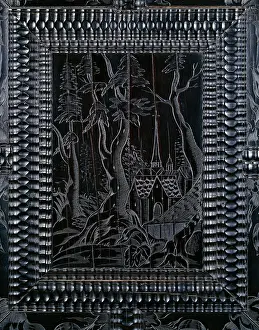 Ebony: Cabinet on stand, detail
