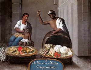 Mulatto: CABRERA, MIGUEL (1695-1768). CASTAS