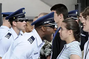 Yells: A Cadet 2nd Class yells instructions at ?