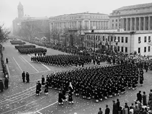 Navel: Cadets from the U.S. Navel Academy marching in