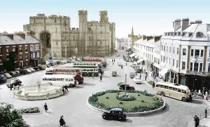 Caernarfon: Caernarfon, Castle Square c1955