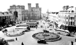 Caernarfon: Caernarfon, Castle Square c1955