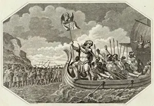 Invades: CAESAR INVADES ENGLAND