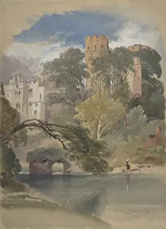 Callow: Caesar's Tower, Warwick Castle, ca. 1850, Watercolor