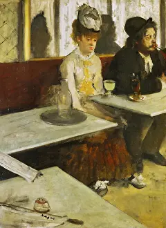 Drinker: In a cafe or The Absinthe, by Degas