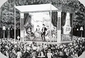 1853: Cafe chantant in the Champs-Elysees, Paris