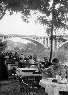 Isartal: Cafe in Gruenwald near Munich