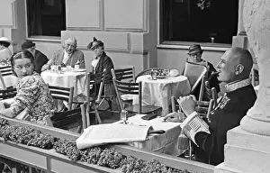 K.u.k: Cafe terrace in Vienna, 1932