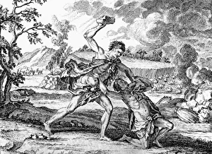Cain: Cain and Abel, biblical characters, Cain is slaying