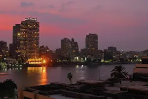 Gezira: Cairo and river Nile in the evening, Egypt