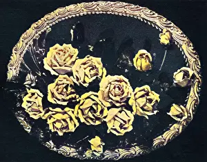 Plaques: Cake design, flower making. Marzipan Rose Plaque