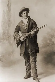 Androgynous: Calamity Jane (1852-1903), in a studio portrait. ?