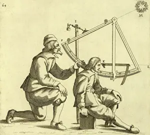 Dudley: Calculating Sun's Elevation, Dell'Arcano del Mare, 1646