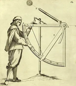 Dudley: Calculating Sun's Elevation, Dell'Arcano del Mare, 1648