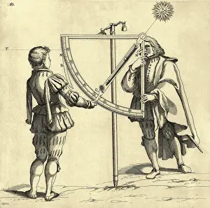 Dudley: Calculating Sun's Elevation, Dell'Arcano del Mare, 1649