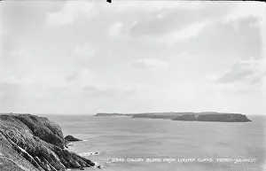 Tenby: Caldey Island from Lydstep Cliffs