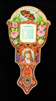 Cantons: Calendar for 1875 in the form of a fan