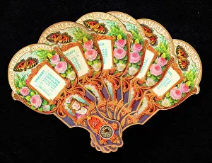Cantons: Calendar for 1875 in the form of a fan