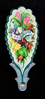 Mansell: Calendar for 1875 in the form of a fan