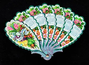 Mansell: Calendar for 1875 in the form of a fan