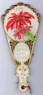 Almanack: Calendar for 1909 in the form of a fan