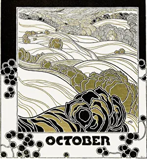 Calender: Calender sheet october for Ver Sacrum