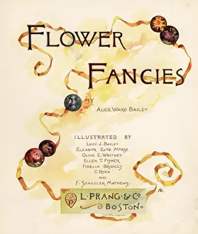 Prang: Calligraphic title page with ribbons and ornaments
