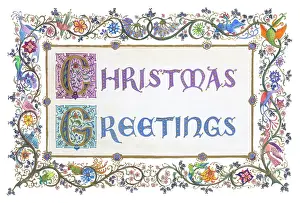 Calligraphic: Calligraphic'Christmas Greetings design