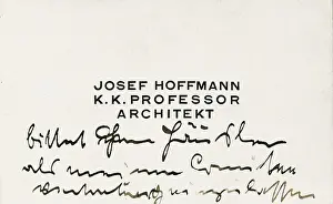 Autographic: Calling card by Josef Hoffmann
