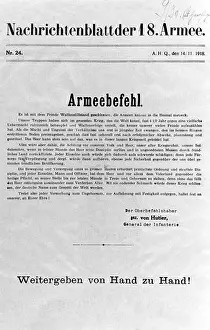 Stab: Calling for the maintenance of discipline in the Nachrichten