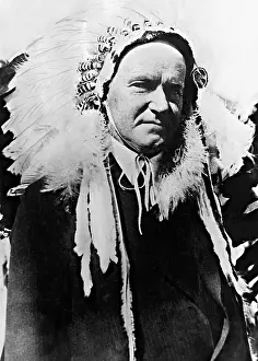 Coolidge: Calvin Coolidge with Indian ornament