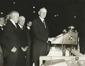 Incumbent: Calvin Coolidge spoke in support of Herbert Hoover