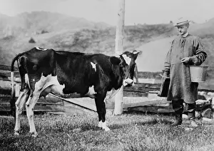 Lcgr1511: Calvin Coolidge wearing a smock and leather boots
