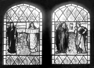 Peterhouse: Cambridge, Peterhouse window by Burne Jones 1908