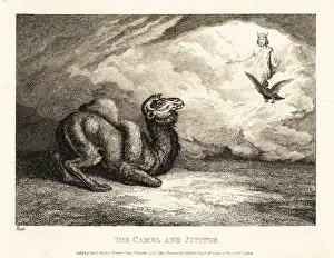 Jove: A camel begging Jupiter for horns