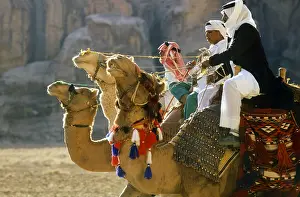 Jordanian: Three camel riders, Jordan