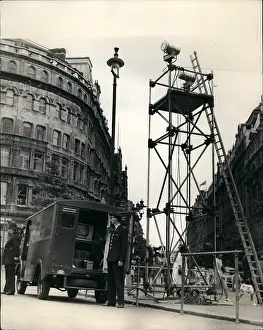 Remotely: Camera scaffolding in Trafalgar Square, London