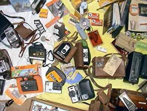Albums: Camera selection, 20th century, wall, textile print