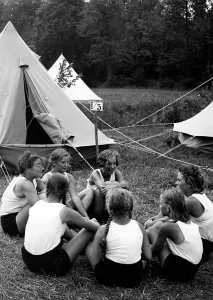 199005: Camp of the BDM in Brieselang, 1935