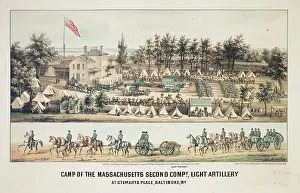 C1861: Camp of the Massachusetts second compy. light artillery at