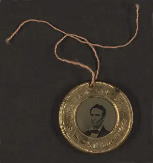 Tintype: Campaign button for 1860 presidential election ?