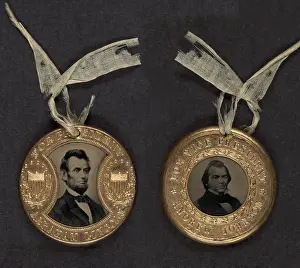Tintype: Campaign button for 1864 presidential election ?